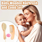 Wooden Baby Hair Brush and Comb Set - Image 2