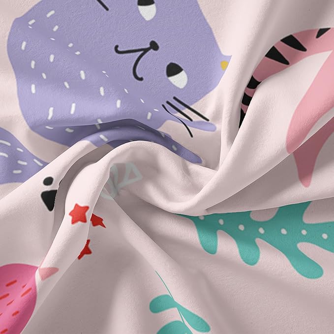 QOOMO Kawaii Cats Comforter King Size, Down Alternative, Soft and Lightweight - Image 7