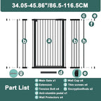 40.55" Tall 1.37" Ultra Narrow Spacing Dogs Pets Baby Gate - Image 6