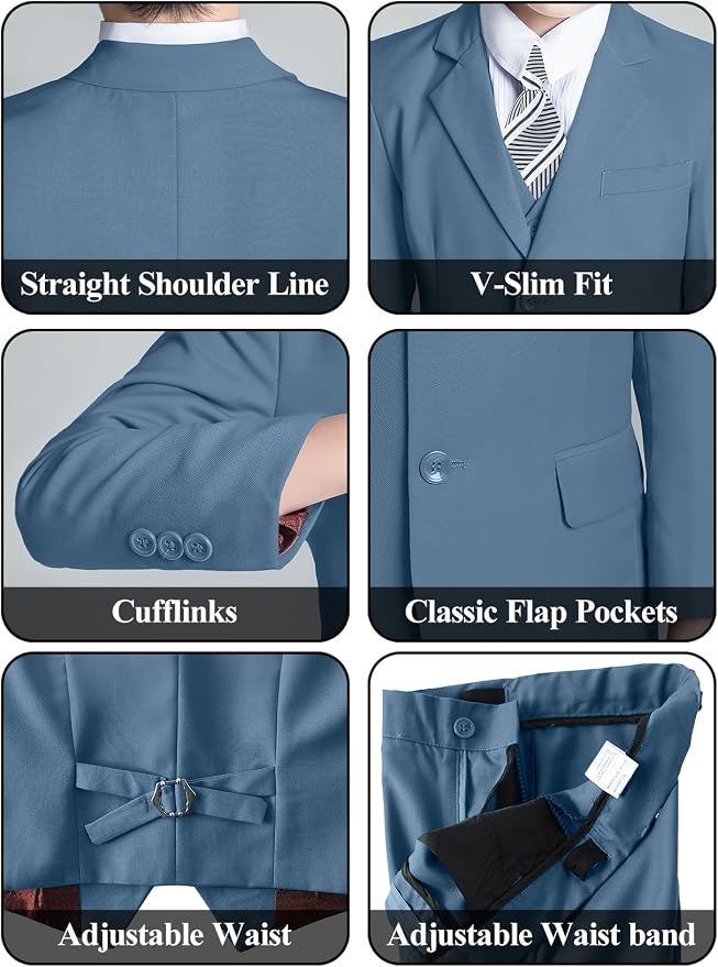 Boys' 5 Piece Formal Suit Set - Image 5