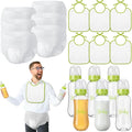 6 Sets Bottle Chug Baby Shower Games Juegos Para Plastic Baby Bottles Bibs by giftlyze