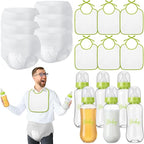 6 Sets Bottle Chug Baby Shower Games Juegos Para Plastic Baby Bottles Bibs by giftlyze