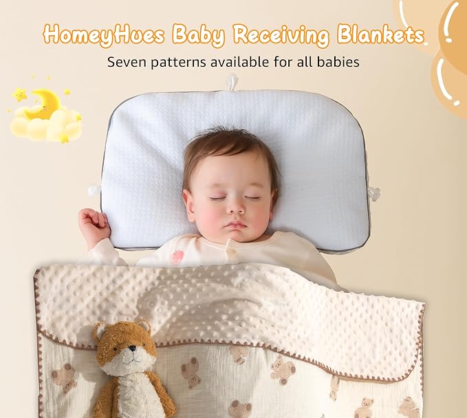 Baby Blanket Double Layer Cotton 40 x 40 Soft Receiving Blanket - Image 3