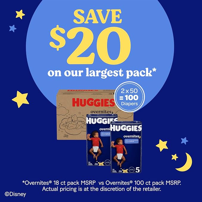 Huggies Size 4 Overnites Baby Diapers: Overnight Diapers, Size 4, 116 Ct - Image 5