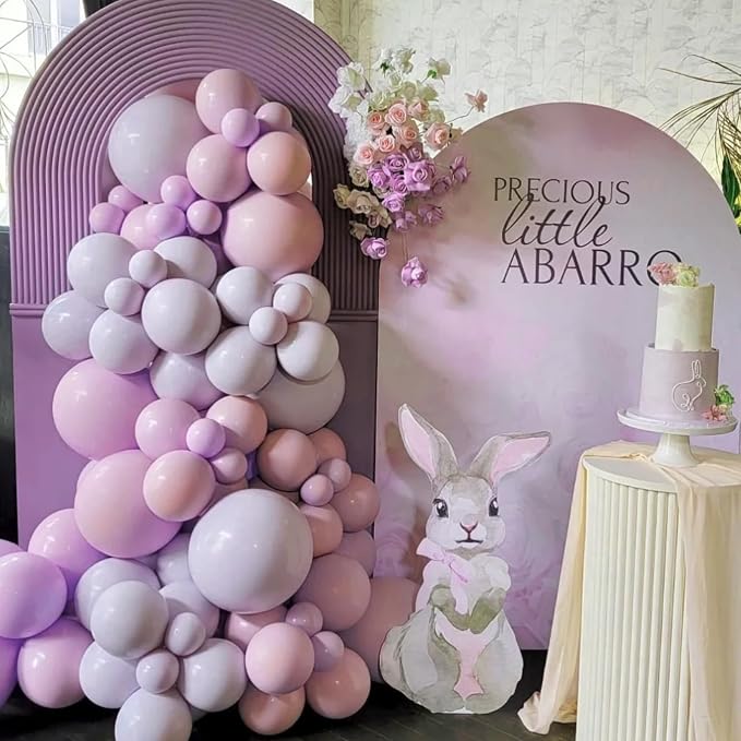 90pack Lilac Balloons Different Size 18/12/10/5 Inch Lilac Balloon Garland Arch - Image 4