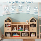 Vabches Kids Bookcase and Toy Storage Organizer, Children Bookshelf, Castle - Image 7