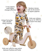 Bamboo Viscose Baby Convertible Footie Pajama, Zipper Pajamas - Image 2