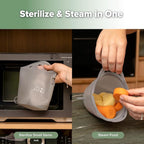 Haakaa Silicone Travel Microwave Steamer & Steriliser Bag, 30oz/900ml Reusable - Image 4
