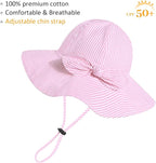 Baby Girl Sun Hat with UPF 50+ Outdoor Adjustable Beach Hat with Wide Brim - Image 2