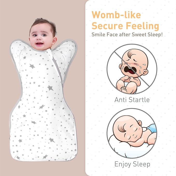 Baby Sleep Sack Swaddles for Newborn 0-3 Months, Arms Up Swaddle Blanket 2 - Image 2