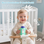 4-Pack Silicone Sleeves for Lansinoh Glass Bottles 8 oz- Starry Sky Design Baby - Image 6