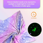 Unicorn Glow in The Dark Blanket, Unicorn Blanket - Image 3