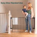 Cumbor 29.2–43" Baby Gate for Stairs, Wall-Mounted, Expandable No Bottom Bar - Image 6