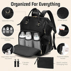 Premium Vegan Leather Diaper Bag Backpack - Image 3