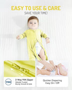 HAPIU Rayon from Bamboo Baby Footed Pajamas, 2 Way Zipper YKK, Footie - Image 4