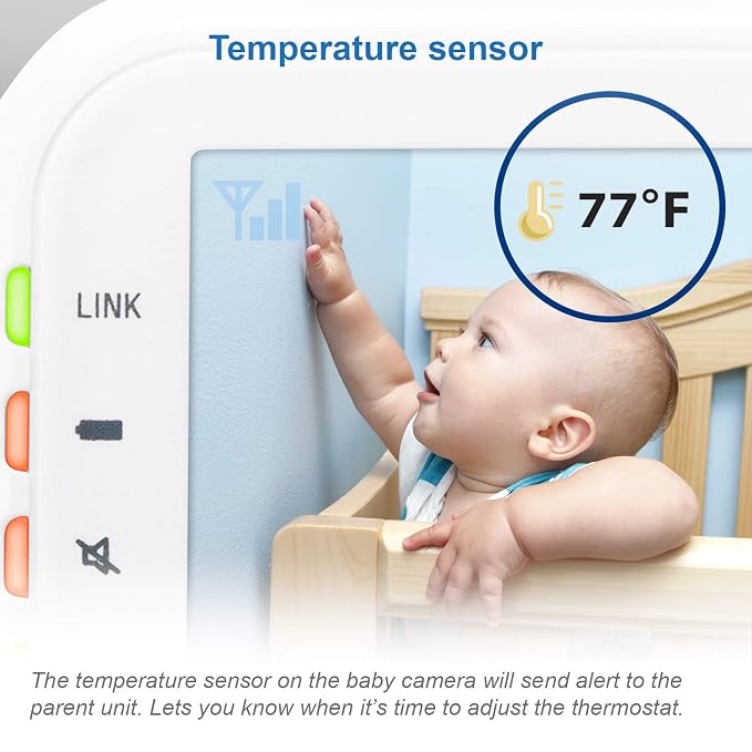VTech Video Baby Monitor with 1000ft Long Range, Auto Night Vision, 2.8” Screen - Image 8