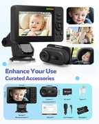 Wireless Baby Car Camera with 1080P Advanced Night Vision and 32H Battery - Image 7