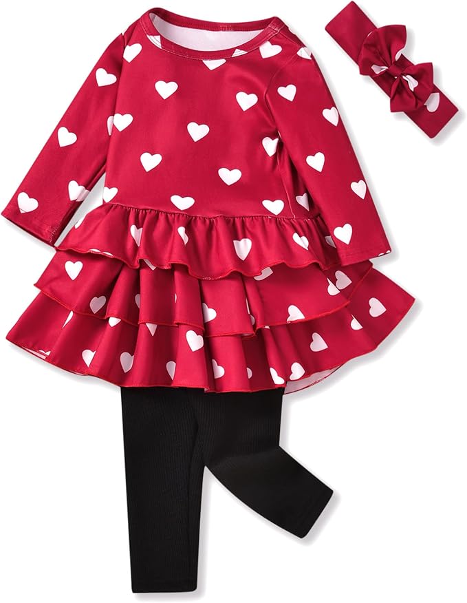 fioukiay Girl Fall Winter Clothes Toddler Girls Spring Outfits Baby Girl Floral by Fioukiay