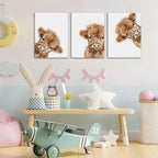 AOYUSMO 3 Piece Cute Highland Cow Canvas Wall Art Nursery Funny Animal Framed - Image 5