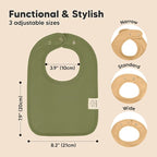 KeaBabies 8-Pack Organic Baby Bibs - Image 2