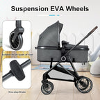 ANNA QUEEN 2 in 1 Baby Stroller, Folding High Landscape Infant Stroller - Image 5