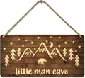 Little Man Cave Sign Woodland Nursery Wall Decor by Unknown