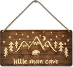 Little Man Cave Sign Woodland Nursery Wall Decor by Unknown