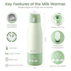 Portable Bottle Warmer for Travel, 3Min Fast Heating Bottle Warmer for - Image 4