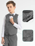A&J DESIGN Boys 7-Piece Formal Suit Ring Bearer Outfit - Image 4