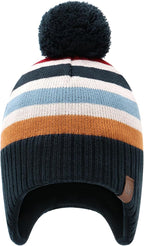 Duoyeree Kids Beanie Hat for Boys Girls Pom-pom Kint Hats Cozy Lining Winter - Image 2