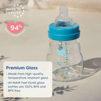 MAM Premium Glass Baby Bottles, Easy Switch Between Breast and Bottle, Feel - Image 2