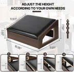 Ergonomic Foot Rest, 4 Adjustable Height Foot Stool, Footrest Under Desk， Flip - Image 4