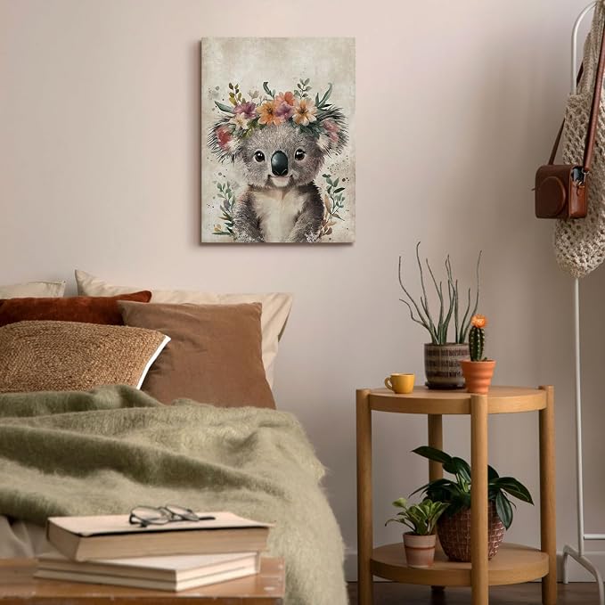 Lovely Koala Portrait Canvas Wall Art Cute Koala Bear - Image 3