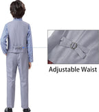 Boys' Suits Formal Slim Fit Tuxedo Boys Vest and Pants Set - Image 3