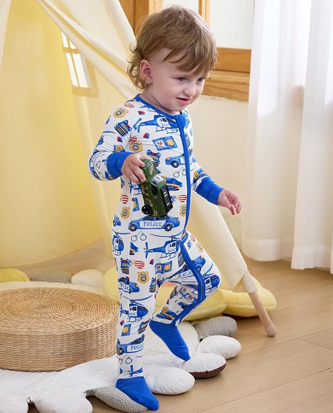 Bamboo Viscose Baby Convertible Footie Pajama, Zipper Pajamas - Image 7