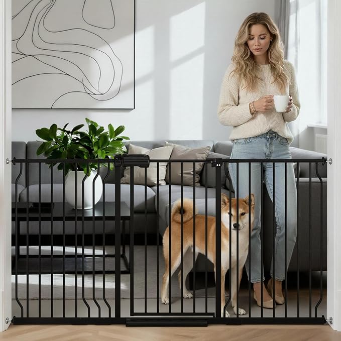 62.2"-71.65" Extra Wide Auto Closing Baby Safety Gate by TSAYAWA