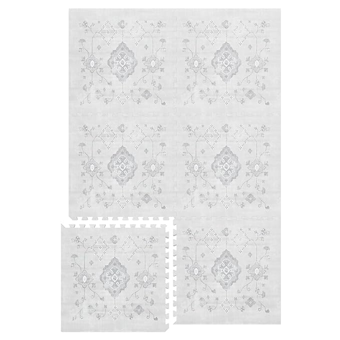 Lillefolk Baby Play Mat for Floor – 4x6ft Vintage Gray | Soft Non Toxic Premium - Image 4