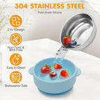 4 Pack Stainless Steel Baby Bowls - Image 3