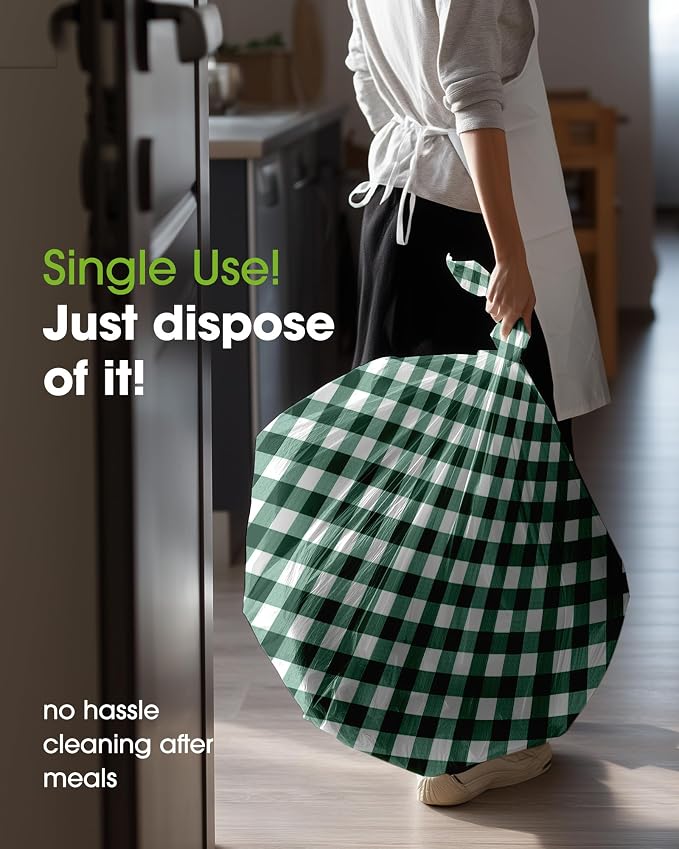 Pureegg Plastic Table Cloth Disposable 8 Pack, 54 x 108 Inch Table Cloths - Image 5