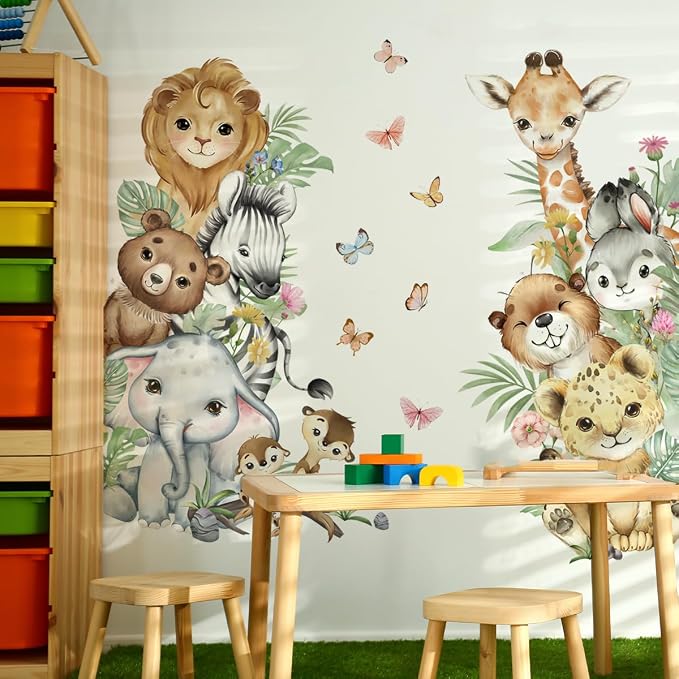 Watercolor Jungle Animal Wall Decals - Image 5