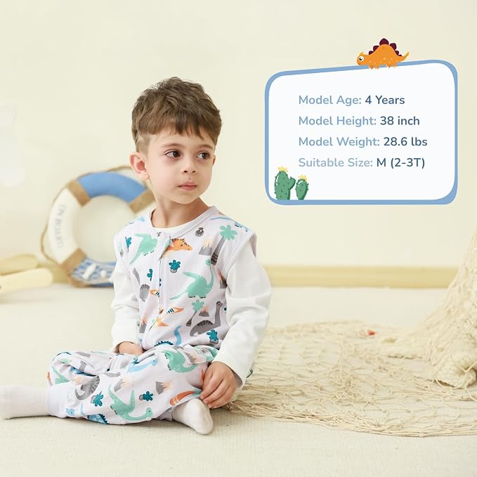 WONDAY Baby Sleep Sack with Feet, Toddler Wearable Blanket with Leg 0.5Tog - Image 3