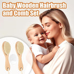 Wooden Baby Hair Brush and Comb Set - Image 2