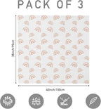 Muslin Swaddle Blankets for Newborn, 3 Pack Breathable Soft Receiving Blanket - Image 5
