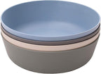 WeeSprout Bamboo Kids Bowls, Set of Four 15 oz Kid-Sized Dinnerware, Leftovers by WeeSprout