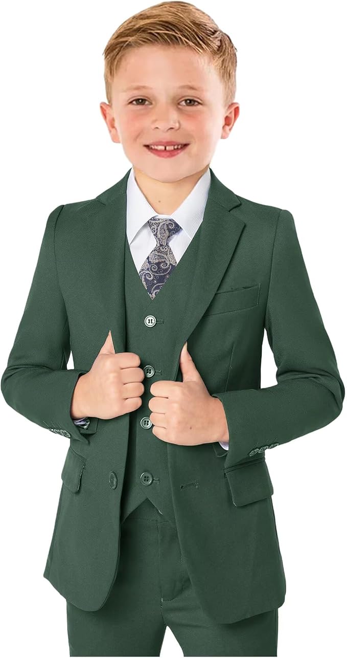 Boys’ Formal Suit 5 Piece Set, Toddler Tuxedos by KEYWANTS