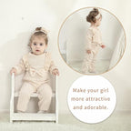 Happy Town Baby Girl Romper Infant Fall Winter Clothes Ruffle Sweater Long - Image 2