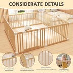 Extra Large Wooden Baby Playpen, Play Pen - Image 3