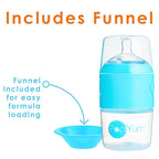PopYum 9 oz Blue Anti-Colic Formula Making/Mixing/Dispenser Baby Bottles - Image 7