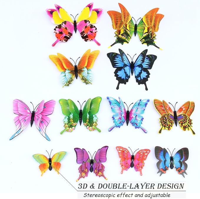 Butterfly Wall Decor 24/48 PCS, 3D Butterflies Stickers - Image 2