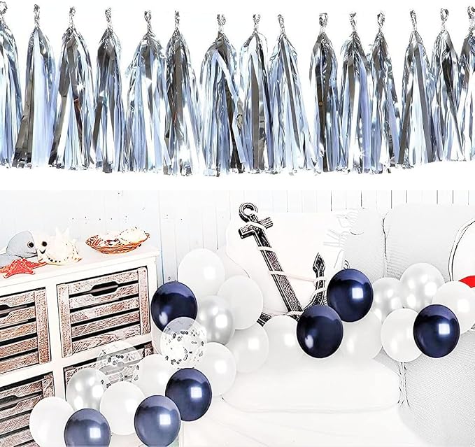 30pcs Silver Tissue Tassels DIY Hanging Decorations - Image 3